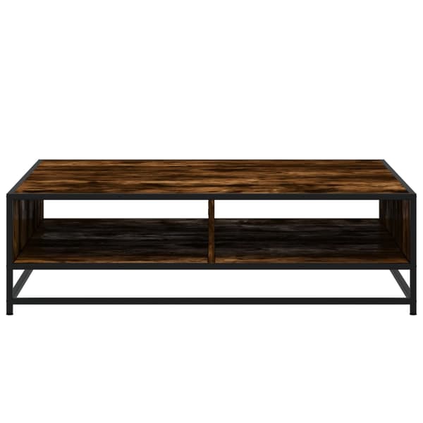 vidaXL sofabord røget eg 100x100x30 cm