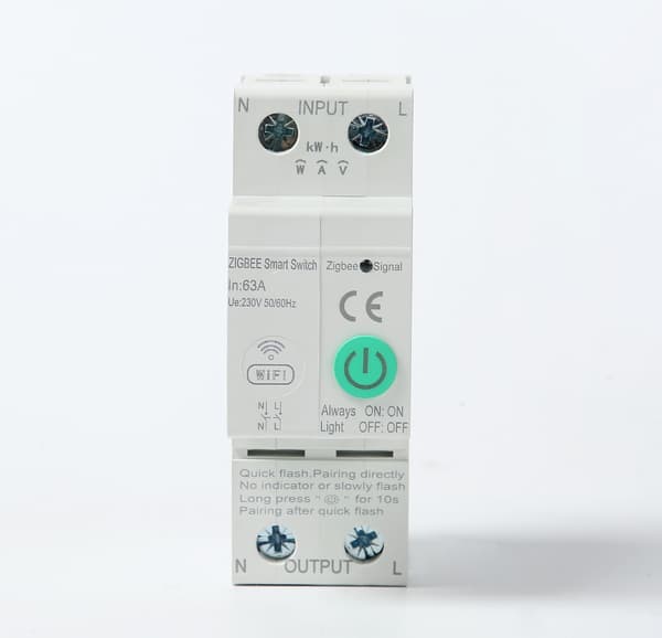 Zigbee Tuya 1-63A energimålingssikring