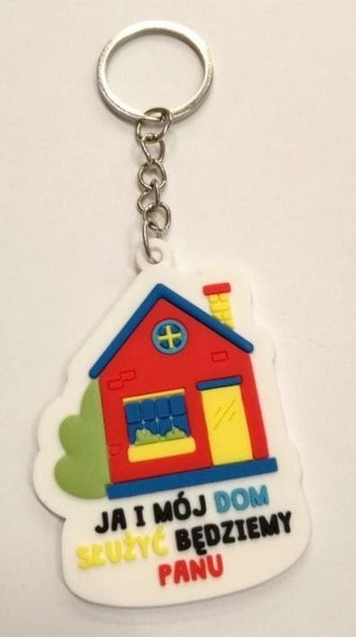 Gummi nøglering - hus - Mig og mit hus