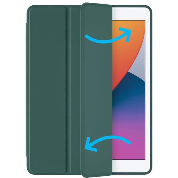 Fodral för iPad 10.2" 2021/2020/2019 (9:e/8:e/7:e generationen), med stylushållare, Grön