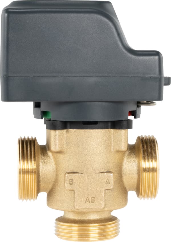 3-vägs zonventil AZV 844, DN25, G1 1/4", Kvs 11, 230 V AC, AB-B