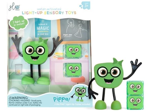 Pippa badefigur med lysende terninger
