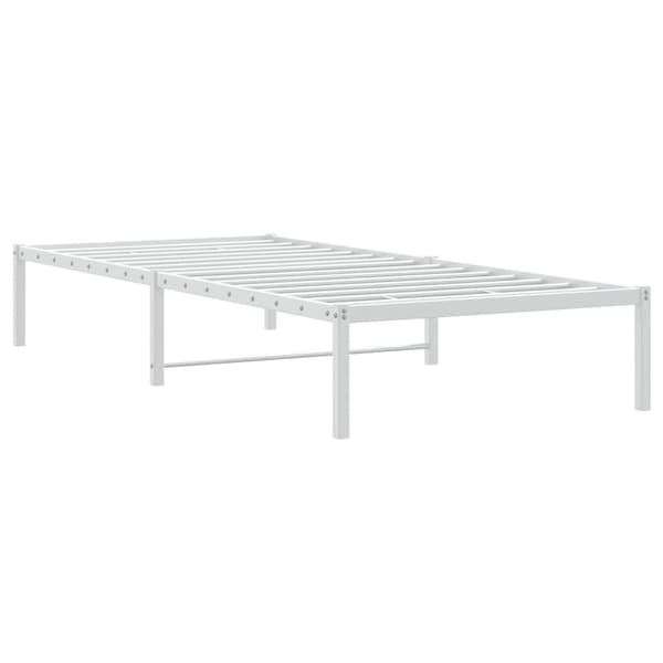 vidaXL metalsengestel hvid 90x190 cm