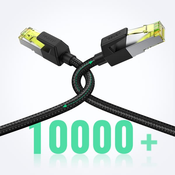 Ethernet-kytkentäkaapeli RJ45 Cat 7 10 Gbps 3m - musta