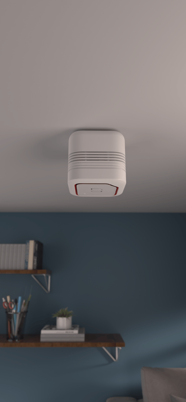 Allocacoc airCube røgdetektor hvid