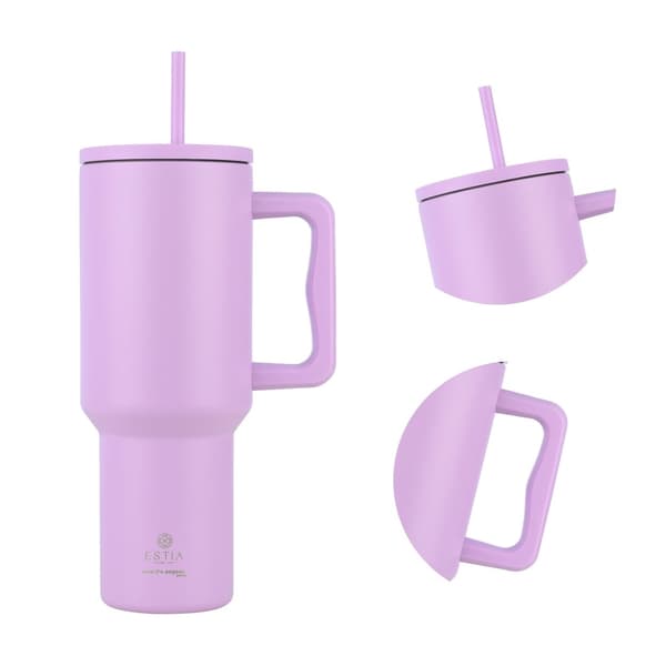 Termosmugg med sugrör 1200 ml Lavendel Lila