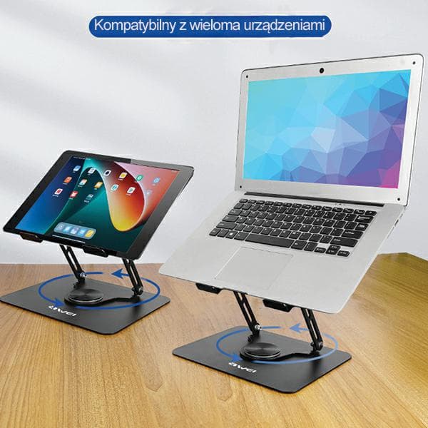 AWEI X46 Roterande Laptopbordshållare Svart