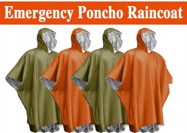 GREEN sadetakki, vedenpitävä poncho 3-in-1