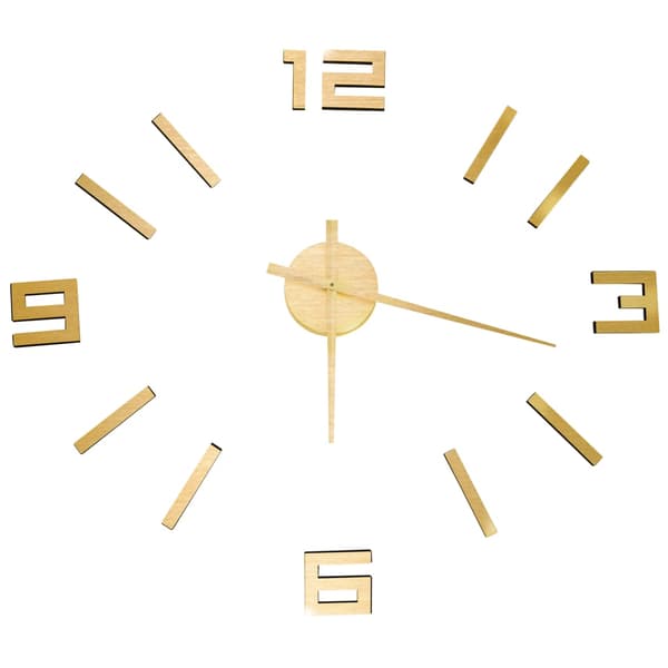 vidaXL 3D-väggklocka, modern design, guld, 100 cm, XXL