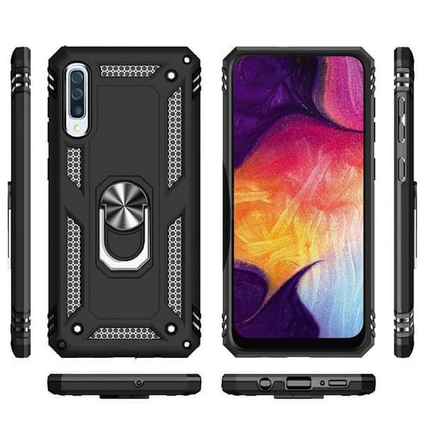 Pansret cover til Samsung Galaxy A50/A50S/A30S, Nox Case Ring, sort