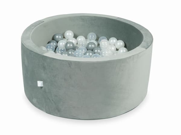 Torr bollhav 300 bitar 90x40 Sammetsgrå: transparent, pärlfärgad, silver