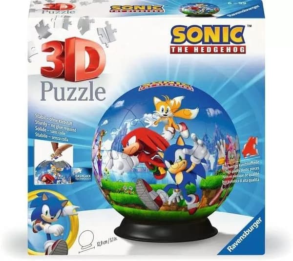3D-pussel 72 bollar: Sonic