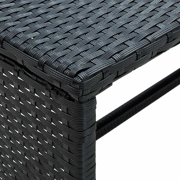 vidaXL sofabord, sort, 70x40x38 cm, polyrattan