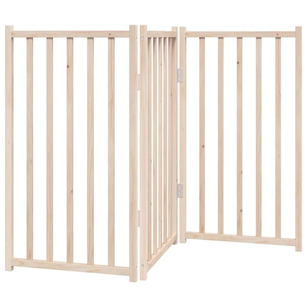 vidaXL foldbart sikkerhedsgitter til hunde, 3 paneler, 150 cm