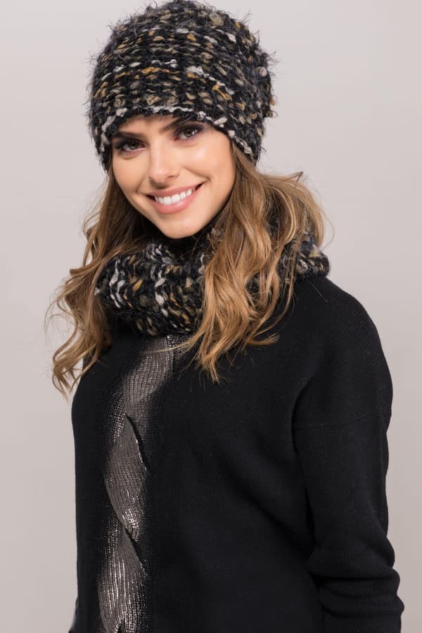 CARINI - dame vinterhue med fleece, sort