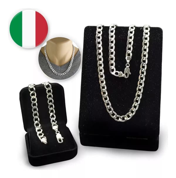Herrkedja i silver 925, italienskt silver