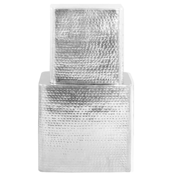 vidaXL Soffbord i aluminium, set om 2, silver