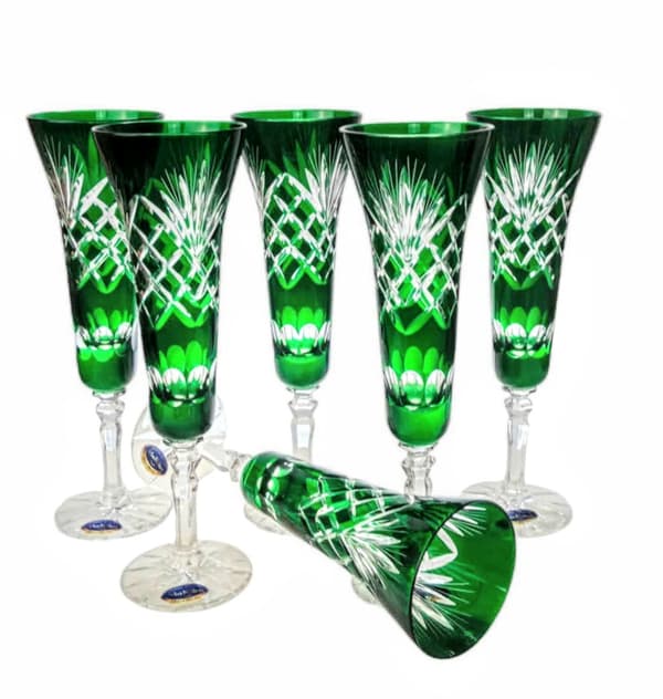 Smaragdkrystal Champagneglas 170 ml Ananas