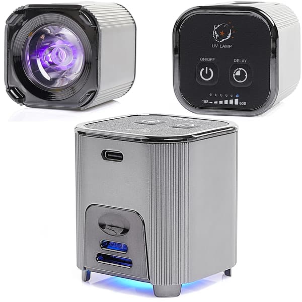 UV-LED-kovetuslamppu akulla