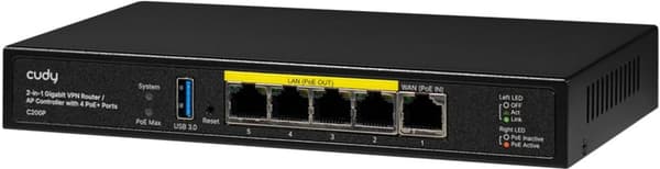 Cudy C200P AP Accesspunktskontroller med 4 PoE+ portar