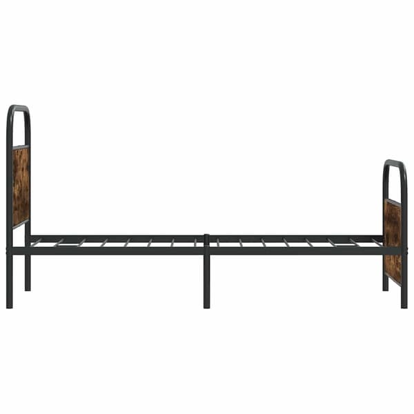vidaXL Seng uden madras, 75x190 cm, røget eg