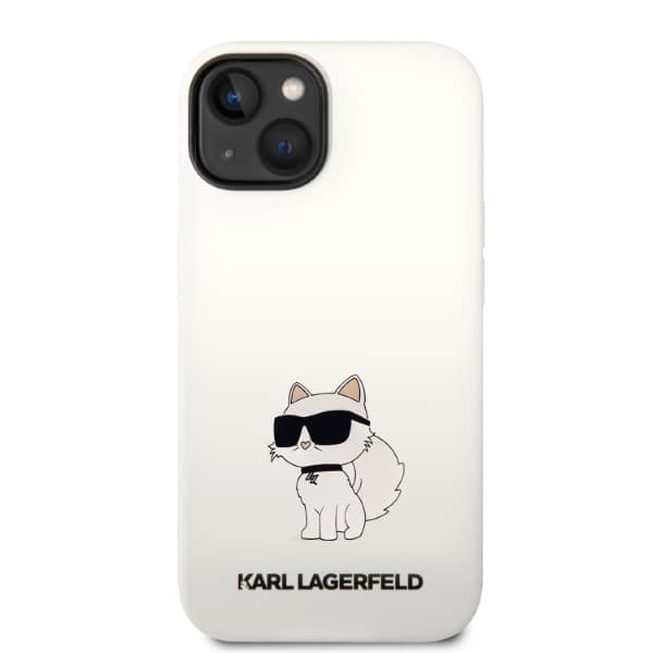 Karl Lagerfeld Silikone Choupette-etui til iPhone 14 Plus, Hvid