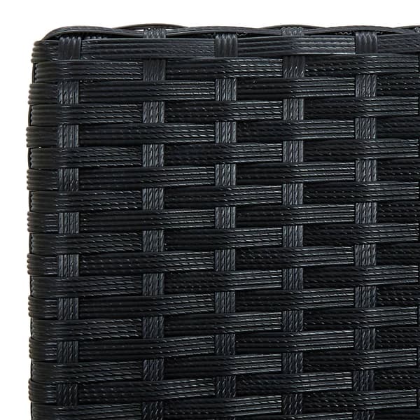 vidaXL havestol i polyrattan med hynde, sort