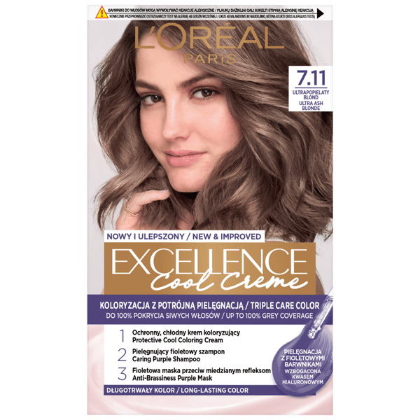 Loreal Excellence Cool Creme hårfärg - 7.11 Ultra Ash Blonde 192ml