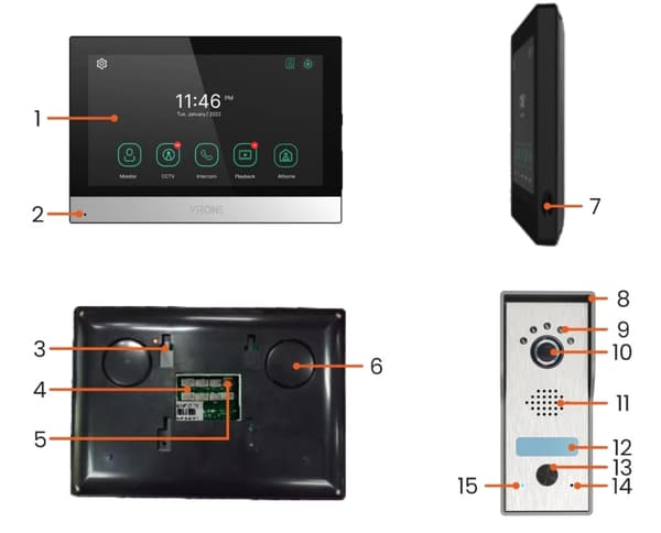 Enfamilie video intercom ACERO Full HD Touch Screen Frama Wicket