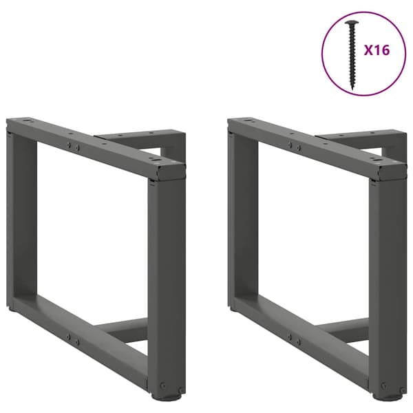 vidaXL Soffbordsben, 2 st., Antracit, 70x25x(42-43) cm