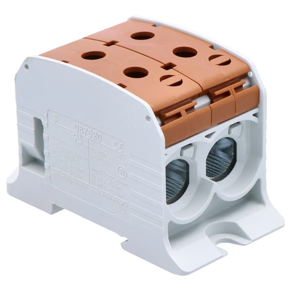 Gevindskinneforbindelse STB 95-2 Al/Cu 87520 simblok, brun
