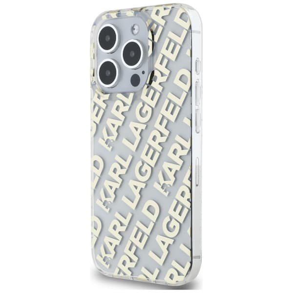 Karl Lagerfeld IML Fullover Logo-cover til iPhone 15 Pro Max, guld