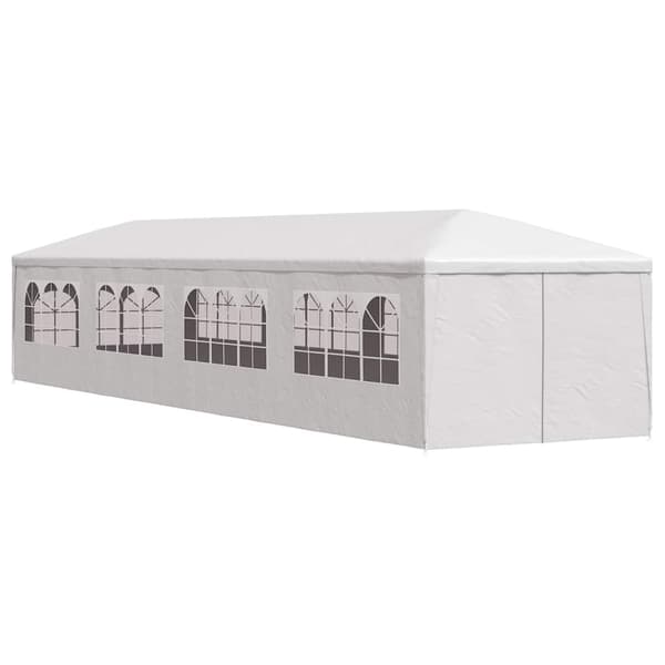 vidaXL Trädgårdstält, 3 x 12 m, Vit