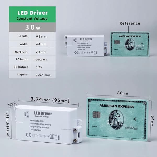 LED-transformator 240 12V DC 2.5A LED MR11, MR16