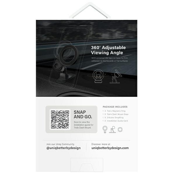UniQ Trelix Magnetisk Dashboard-beslag til bil, sort