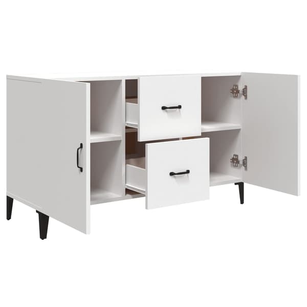 vidaXL kommode, hvid, 100x36x60 cm, træbaseret materiale