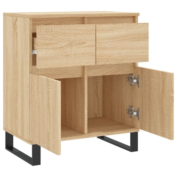 vidaXL kommode, Sonoma eg, 60x35x70 cm, træbaseret materiale