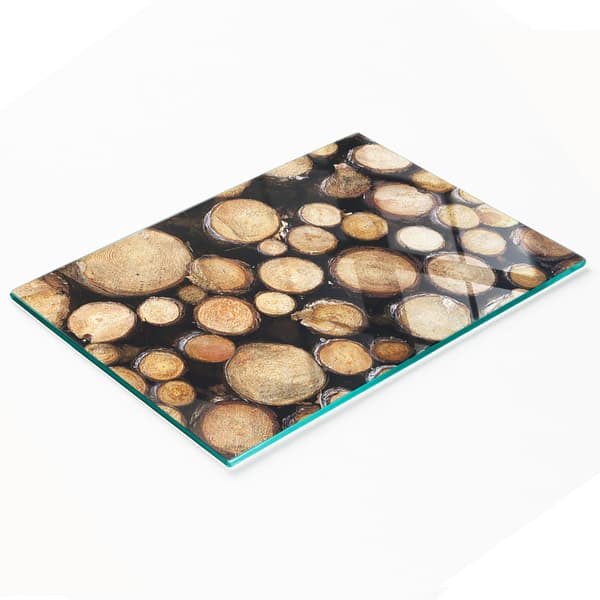 Dekorativ skärbräda i härdat glas, 80x52 cm