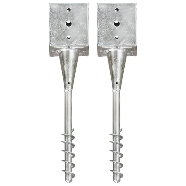 vidaXL Markpinnar, 2 st, Silver, 12 x 12 x 56 cm, Stål