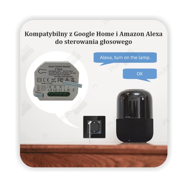 Tuya 3-kanals Zigbee belysningscontroller