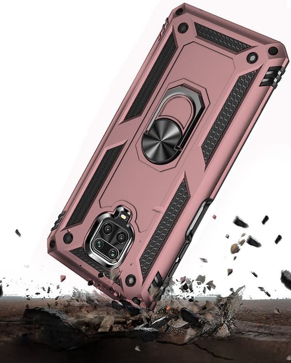 Pansarskal för Xiaomi Redmi Note 9S / 9 Pro, Nox Case Ring, rosa