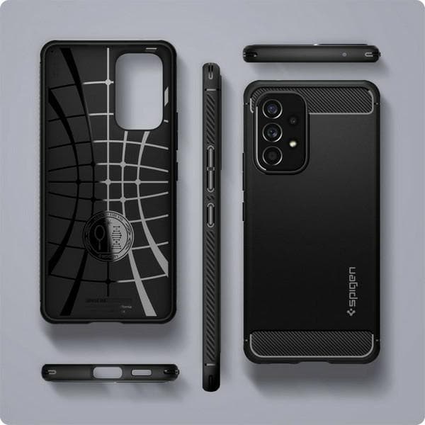 Spigen Rugged Armor Samsung A53 5G musta/musta matta ACS04159
