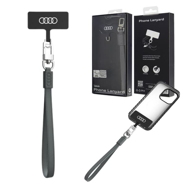 Audi universal crossbody telefonrem 28cm 10mm, grå