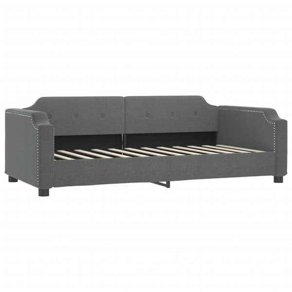 vidaXL Bäddsoffa mörkgrå 90x190 cm tygklädd