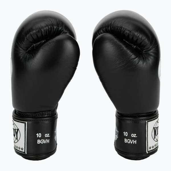 Windy Classic boksehandsker i ægte læder, sorte, 10 oz