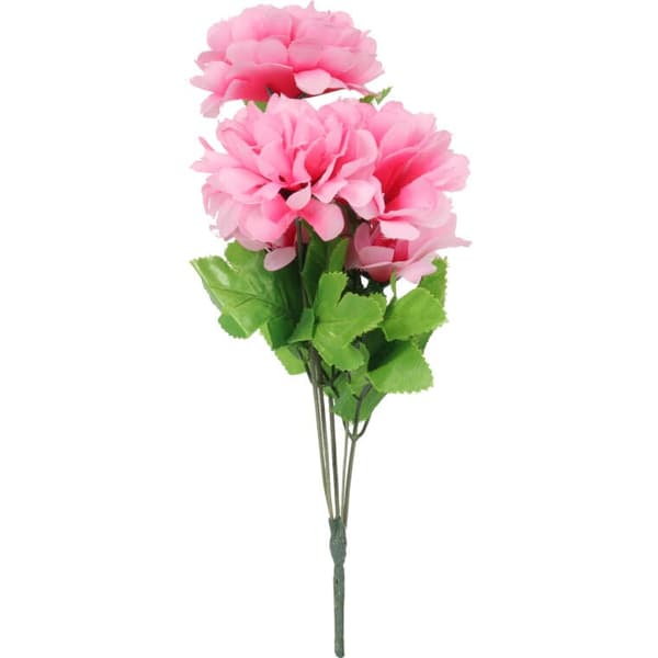 Bukett med 5 rosa krysantemum