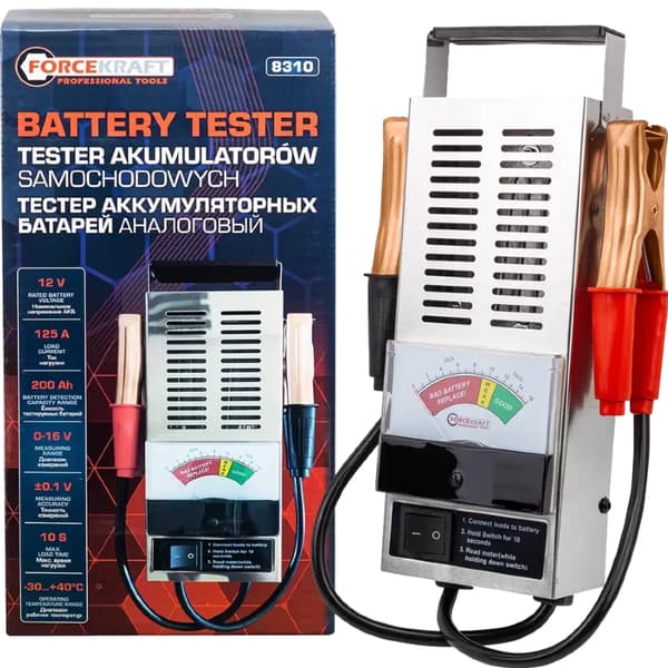 FORCEKRAFT 12V BATTERILADDNINGSTATUSPROVARE
