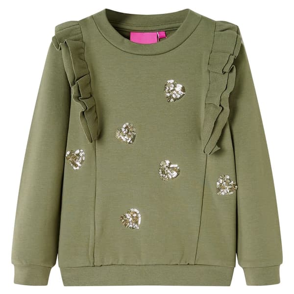 Børnesweatshirt, khaki, 116