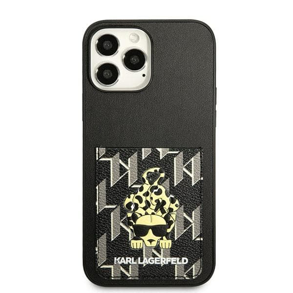 Karl Lagerfeld Karlimals Cardslot -kotelo iPhone 13 Pro Maxille, musta