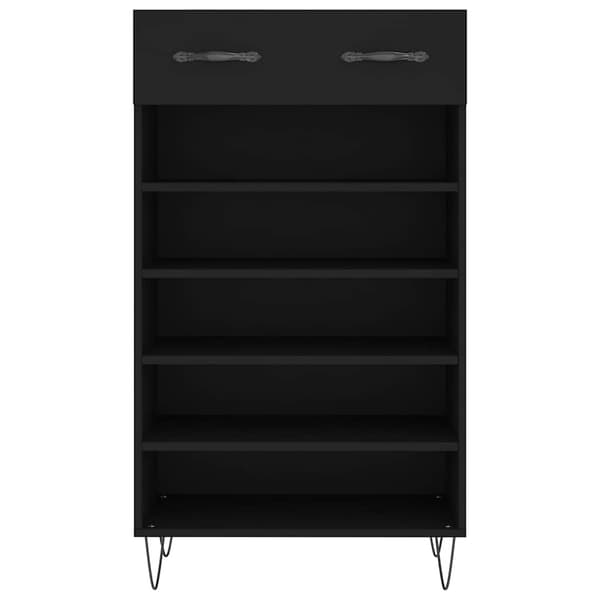 vidaXL skoskab sort 60x35x105 cm træbaseret materiale
